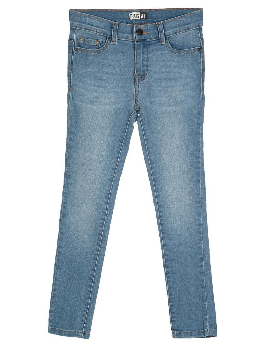 Jeans skinny deslavado para niña Jeans skinny deslavado para niña