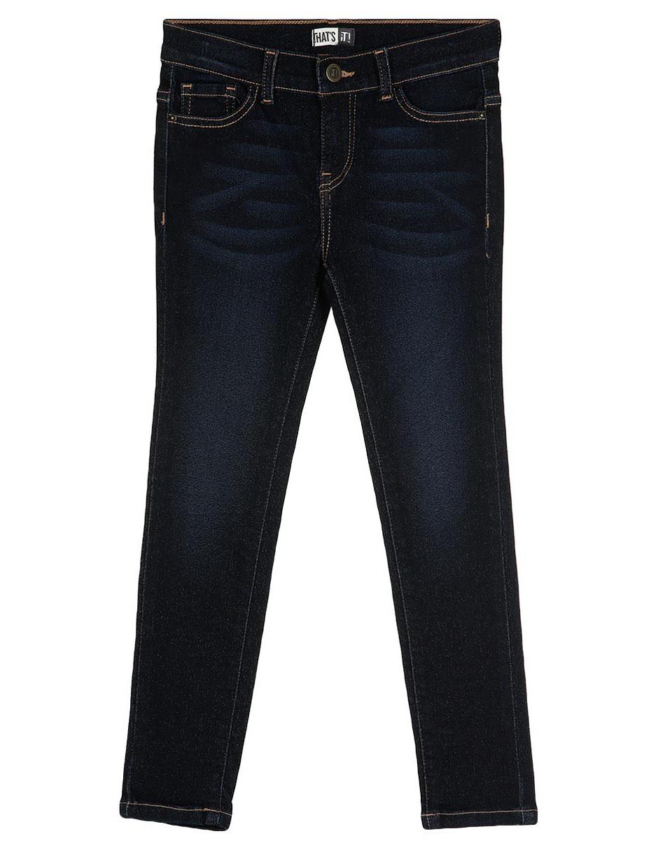 Jeans skinny deslavado para niña
