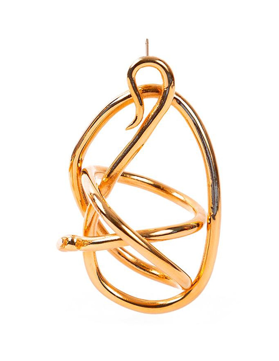 Aretes de serpiente de oro con acabado plateado Aretes de serpiente de oro con acabado plateado