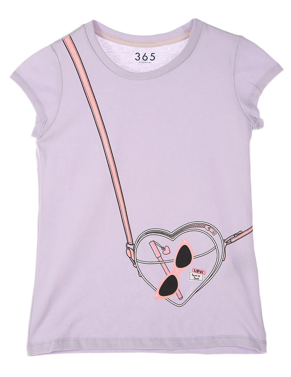 Playera manga corta para niña