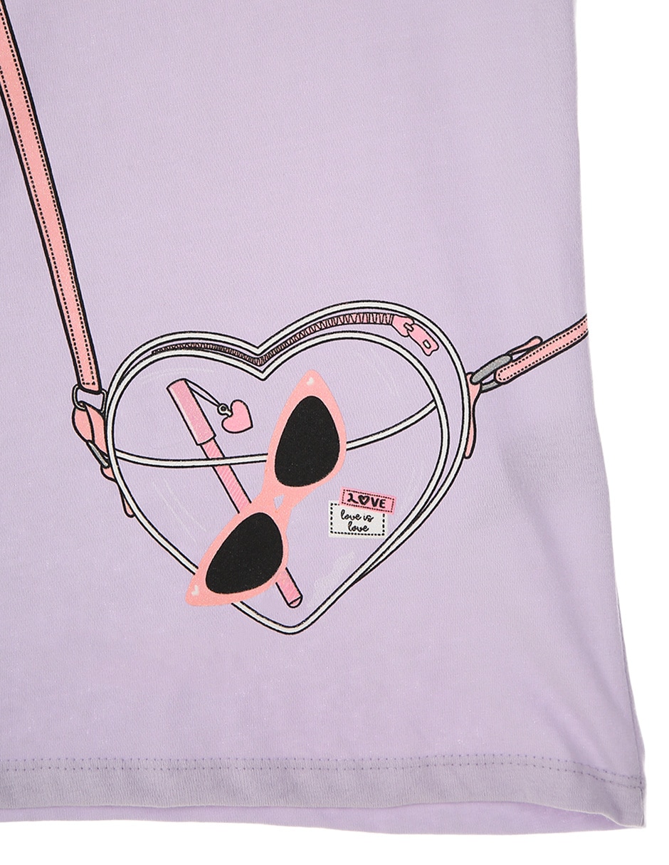 Playera manga corta para niña