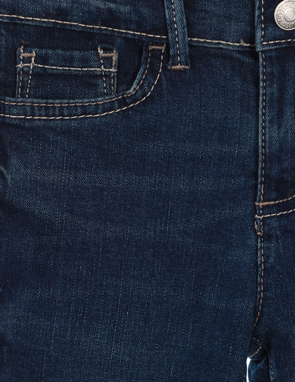 Jeans skinny lavado obscuro para niña