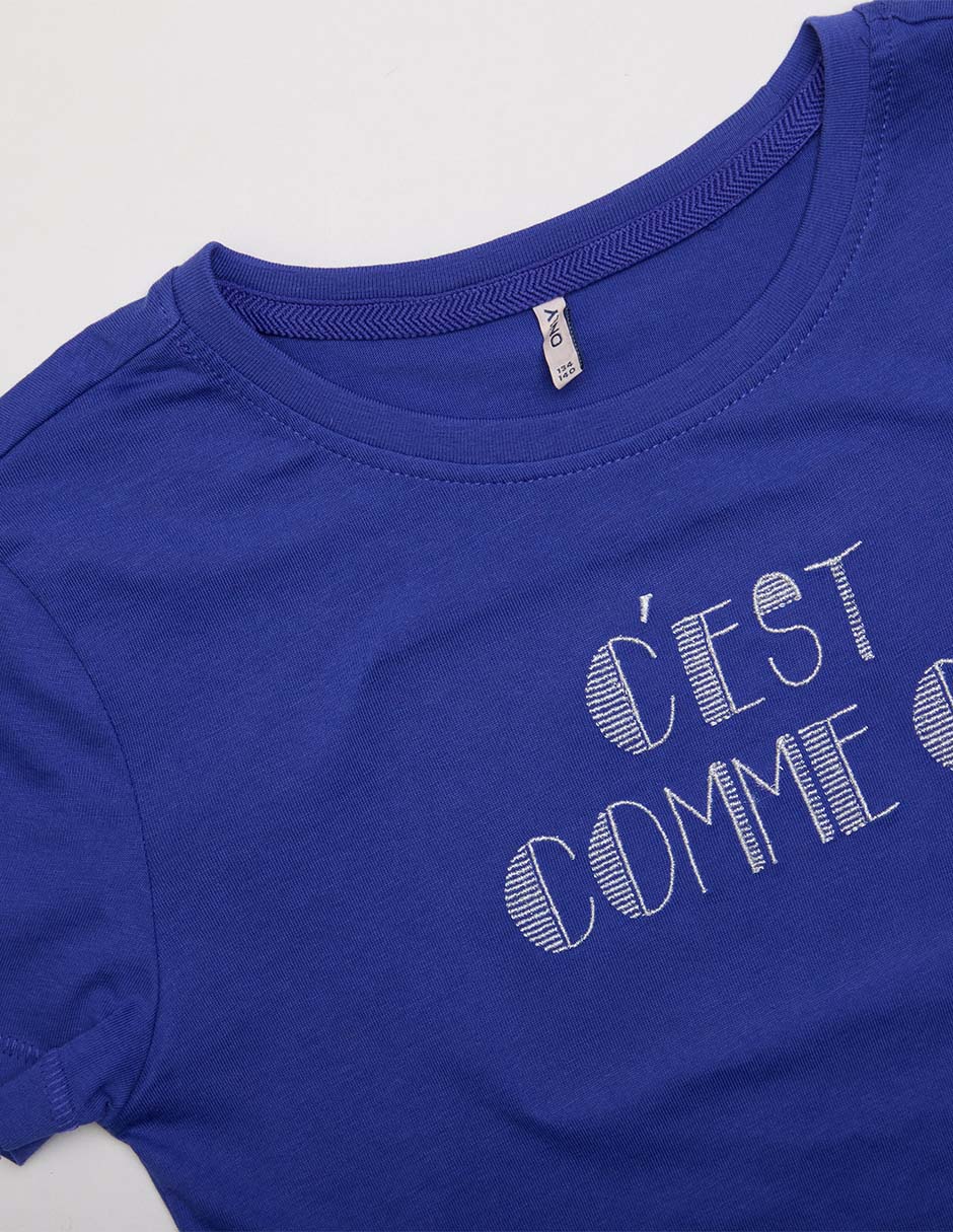 Playera manga corta para niña