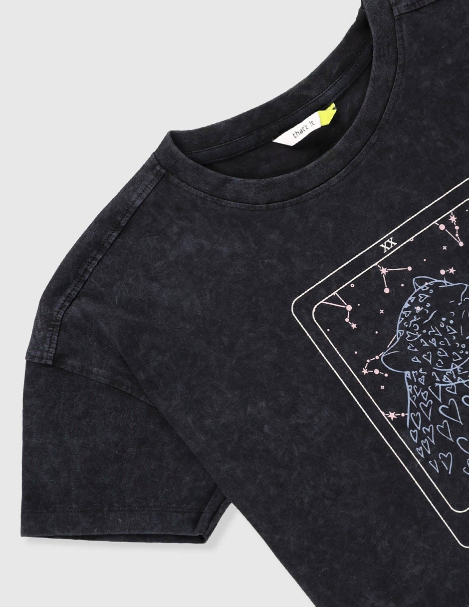Playera manga corta para niña