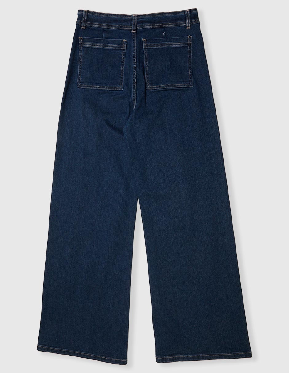 Jeans relaxed amplio That's It lavado obscuro para niña