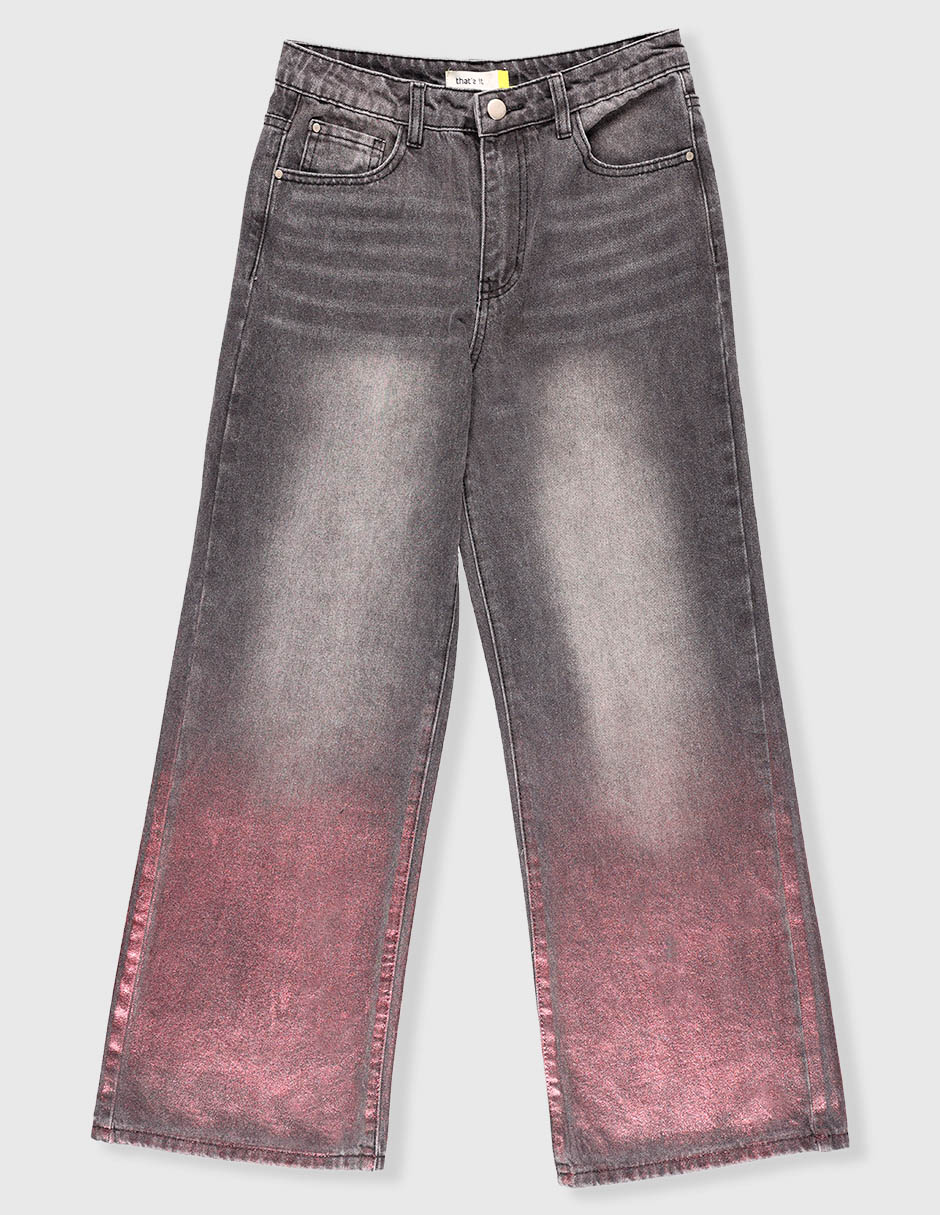Jeans straight That's It lavado bitono para niña