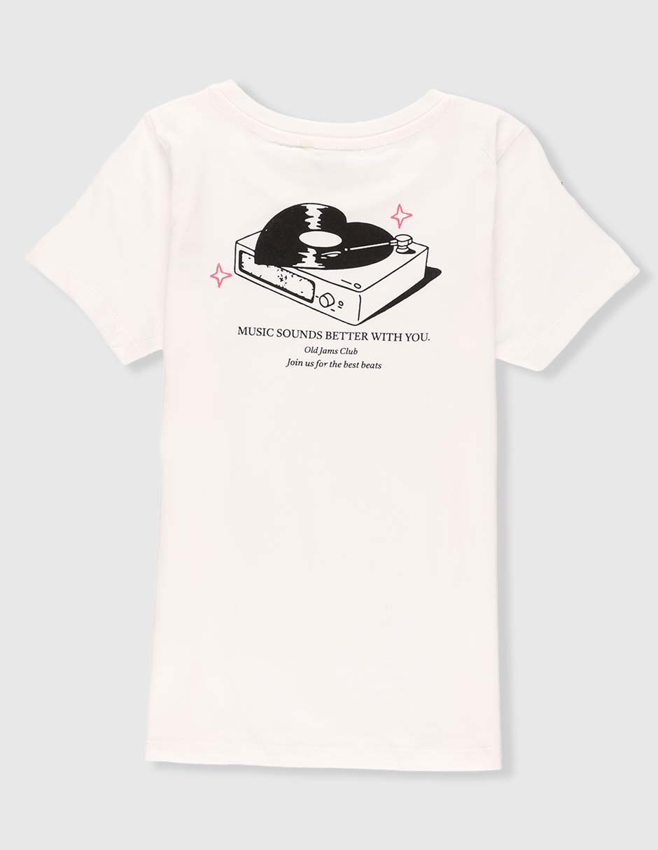 Playera manga corta para niña