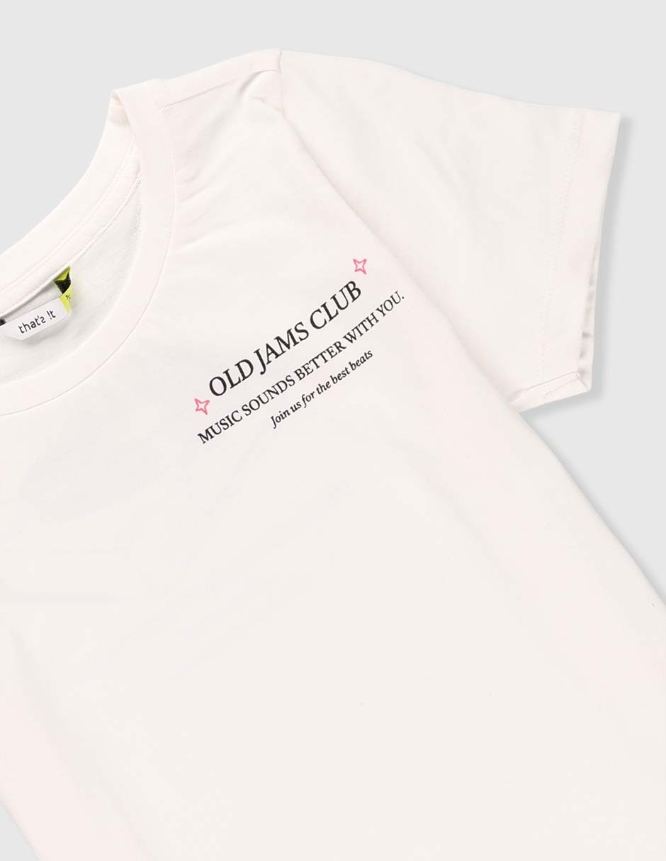 Playera manga corta para niña