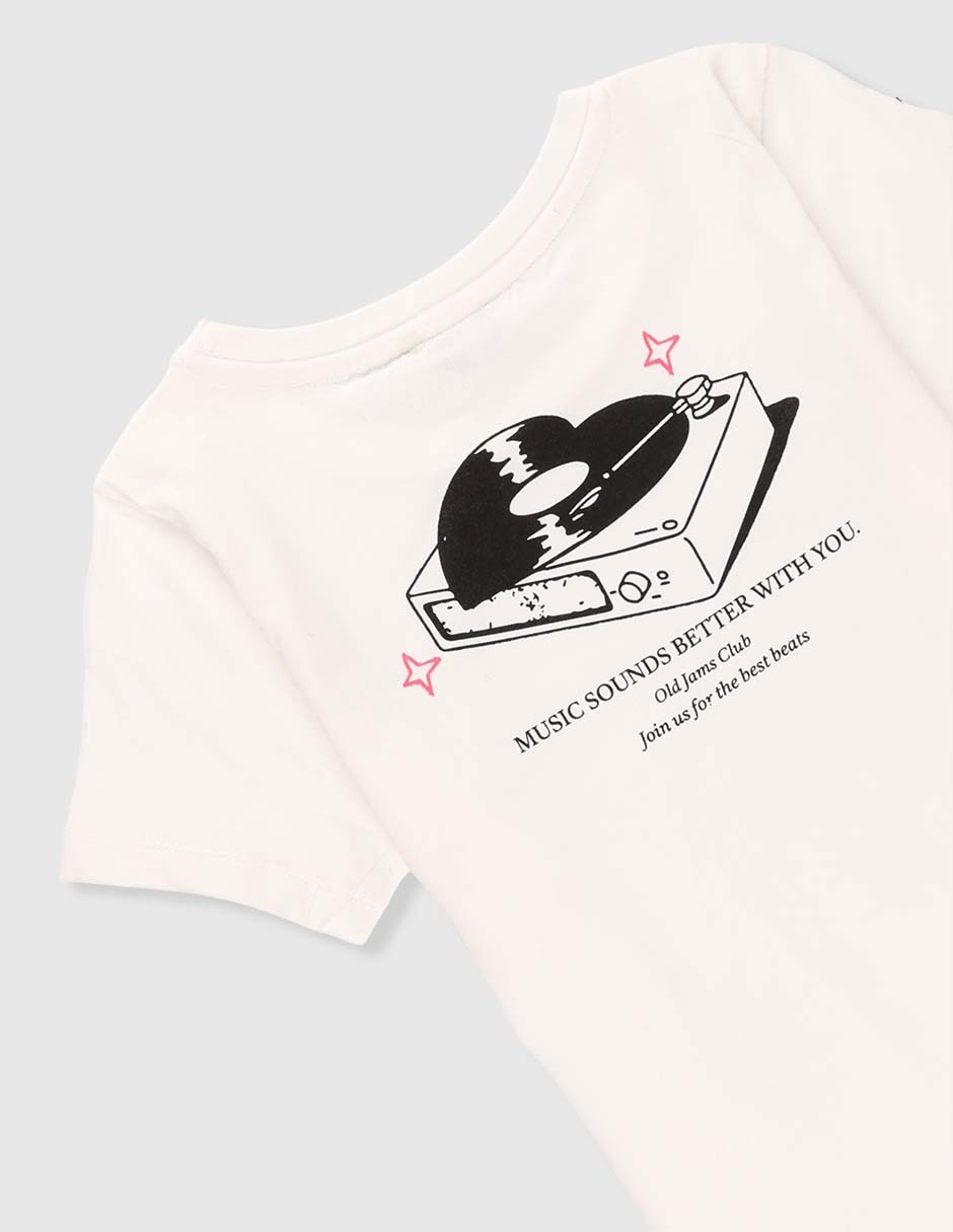 Playera manga corta para niña