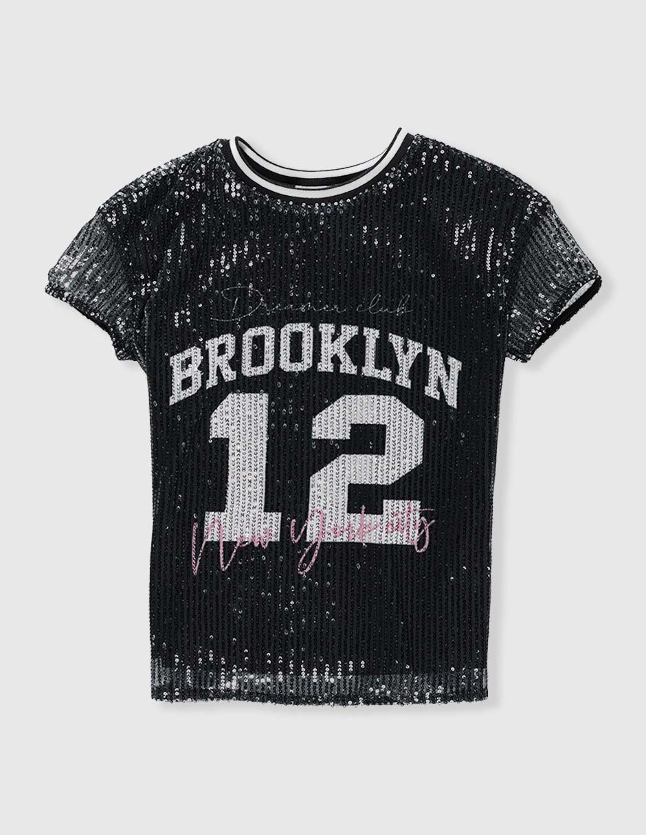 Playera That's It Brooklyn manga regular para niña