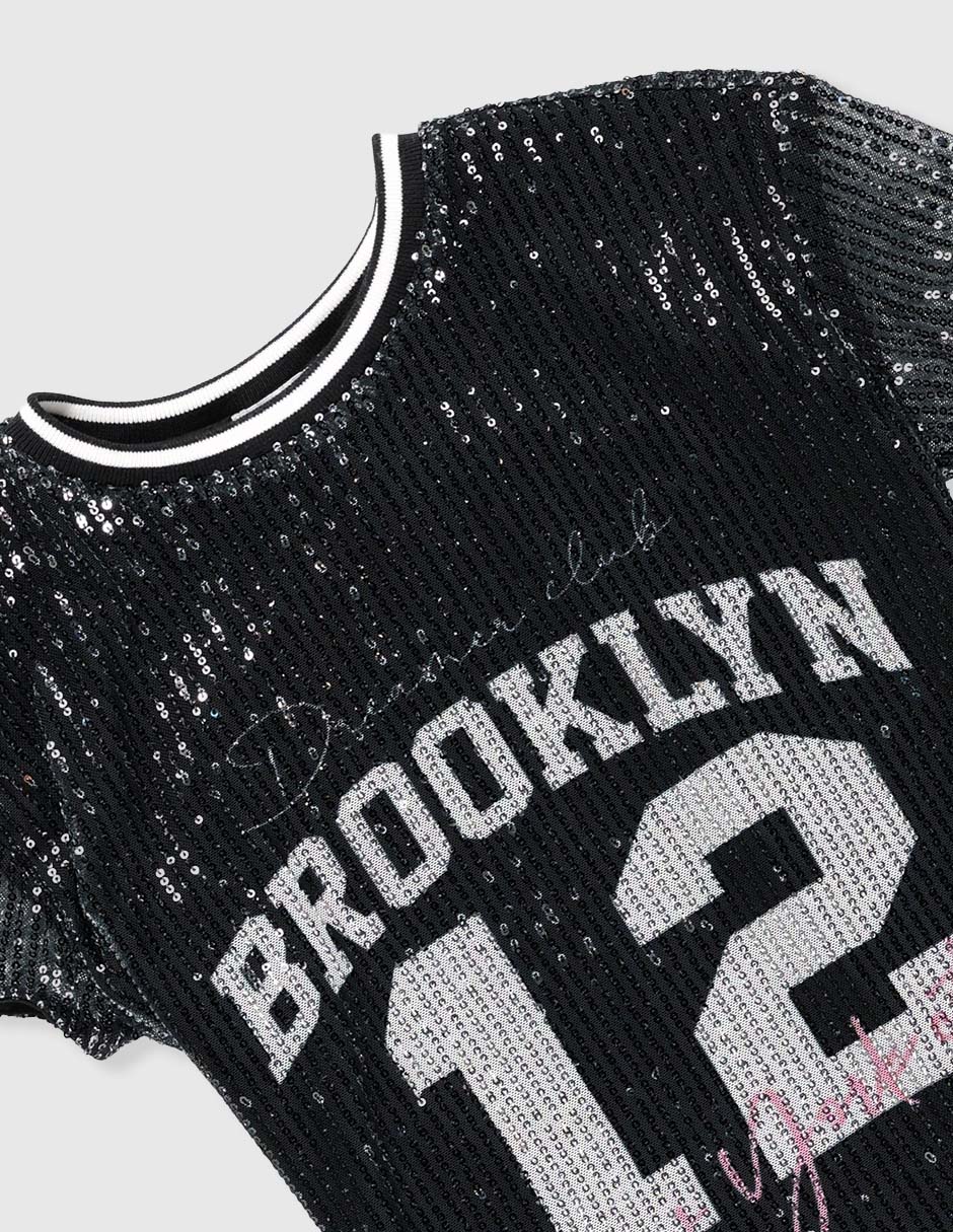 Playera That's It Brooklyn manga regular para niña