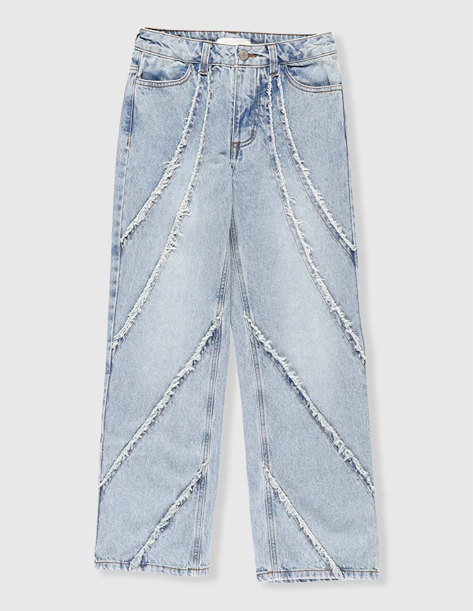 Jeans straight Habitual lavado medio para niña