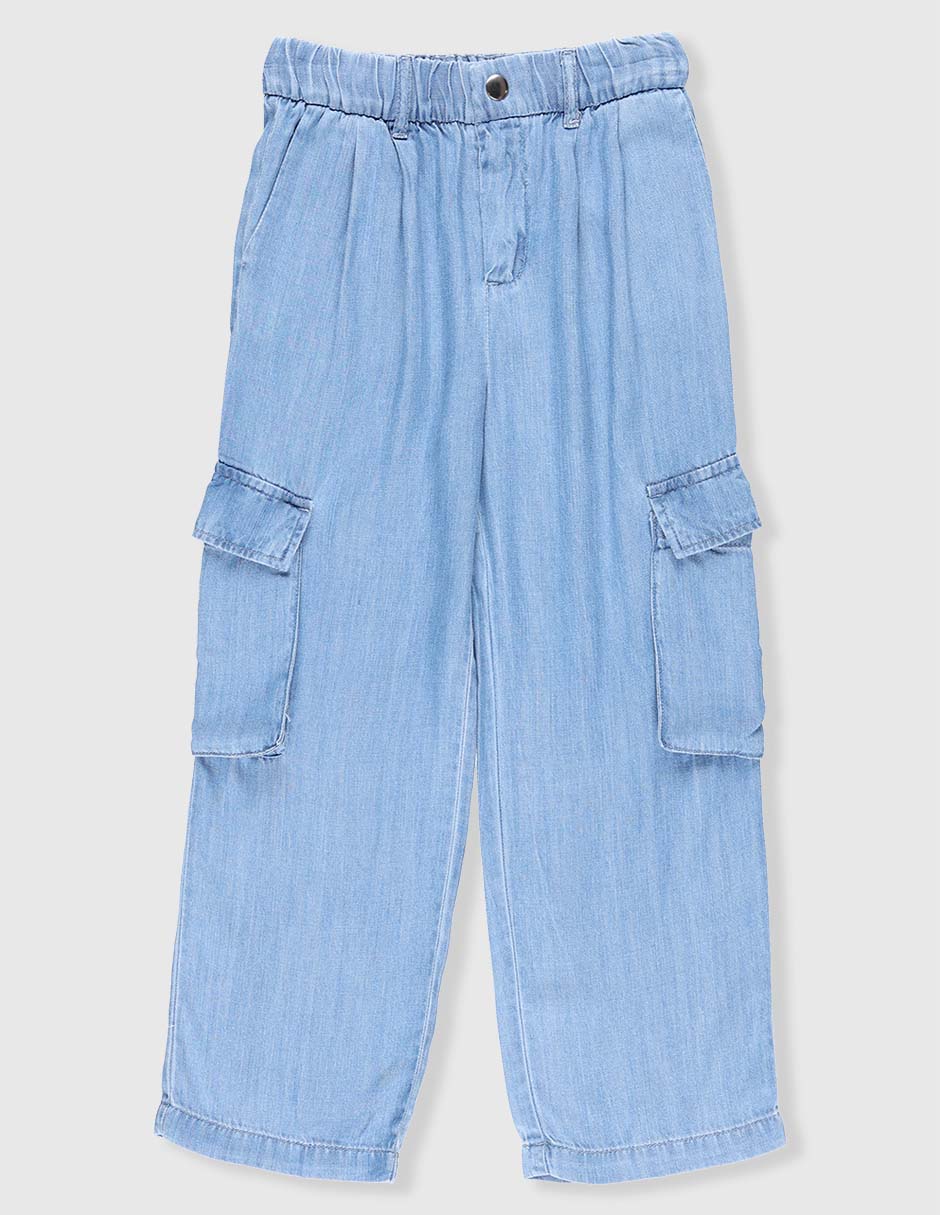 Jeans cargo baggy Only lavado claro para niña