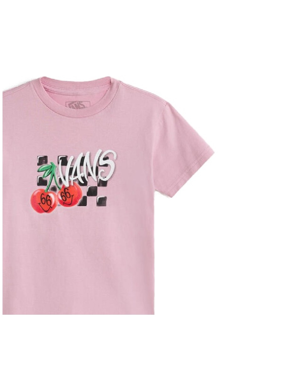 Playera Vans Checker Cherries manga corta para niña
