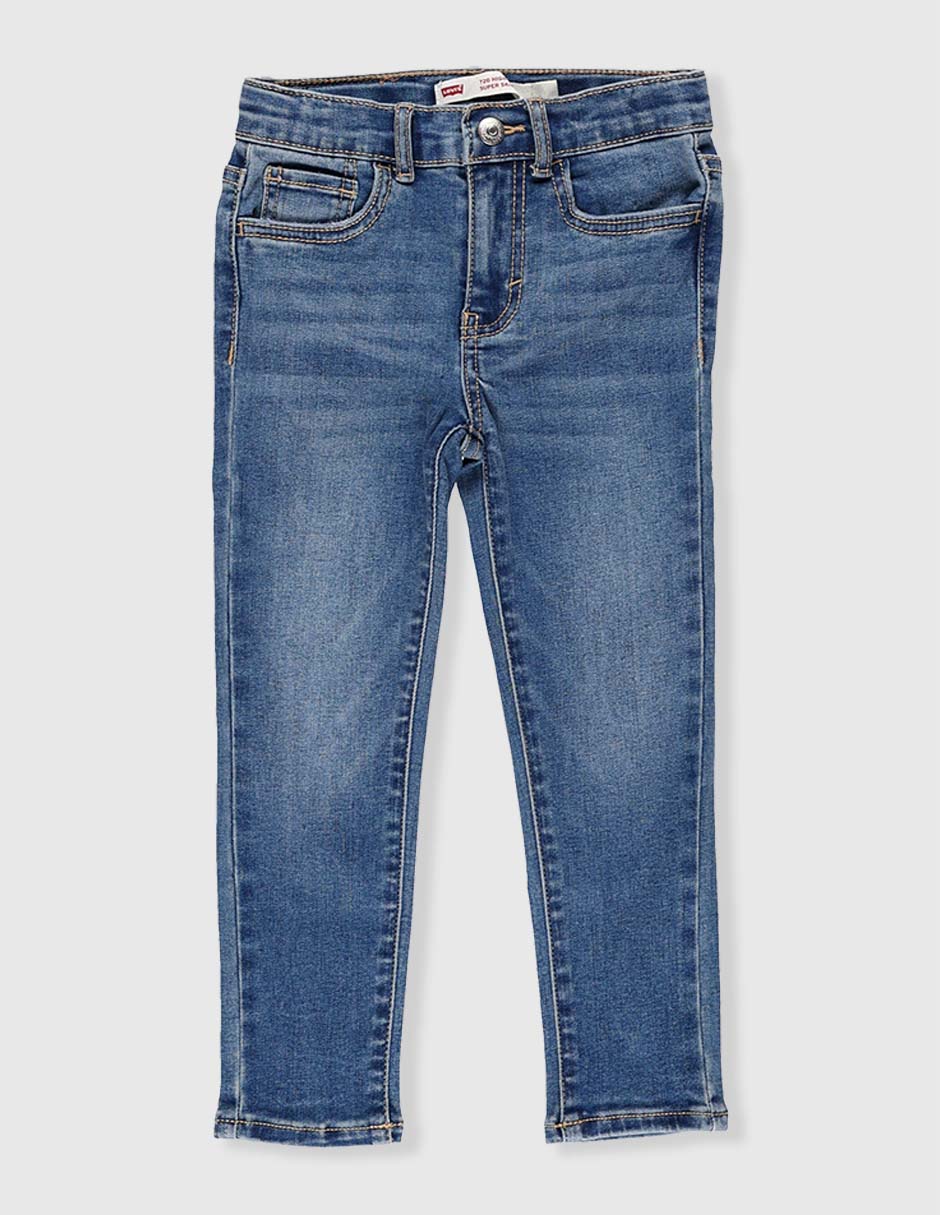 Jeans super skinny Levi's lavado medio para niña