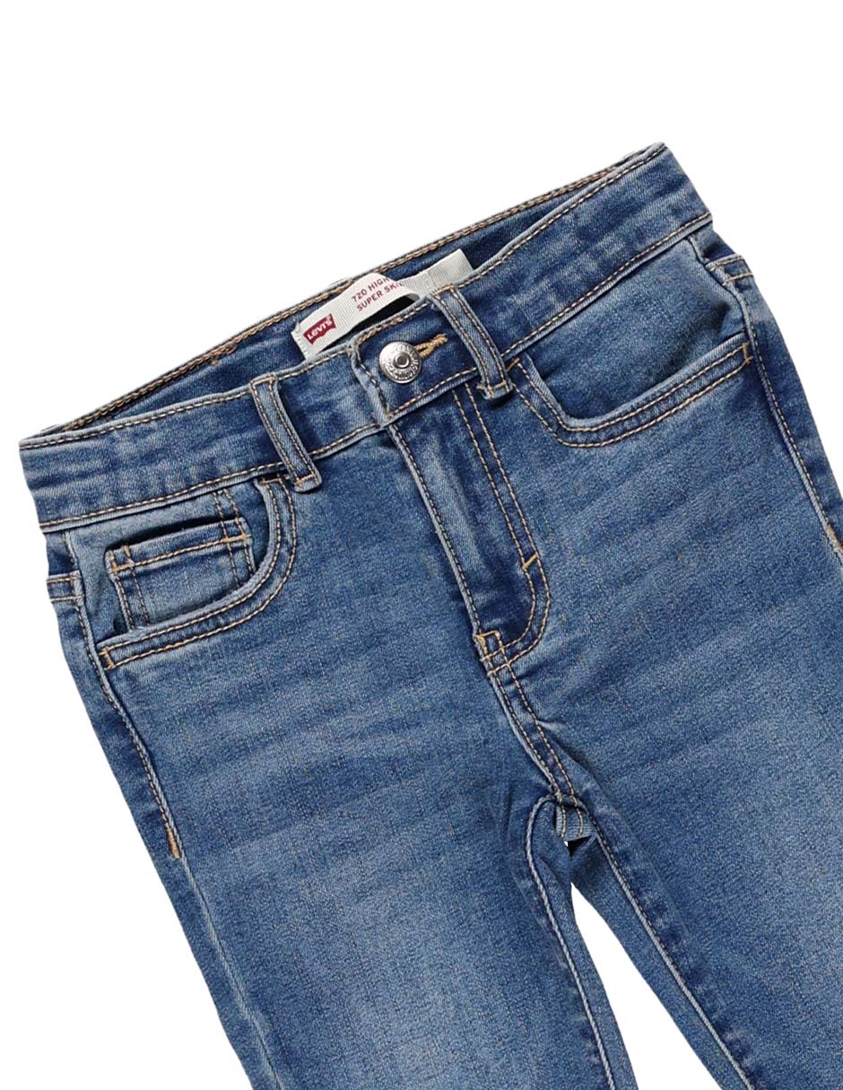 Jeans super skinny Levi's lavado medio para niña