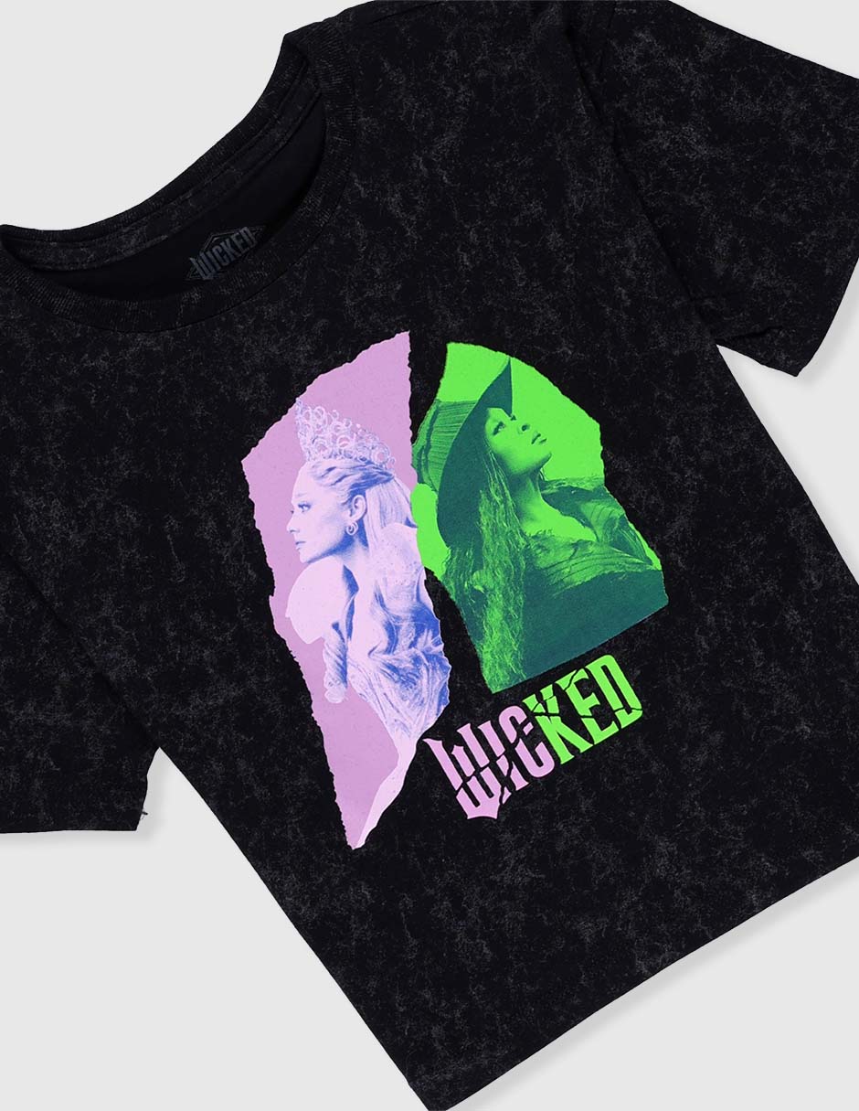 Playera Wicked manga regular para niña 6