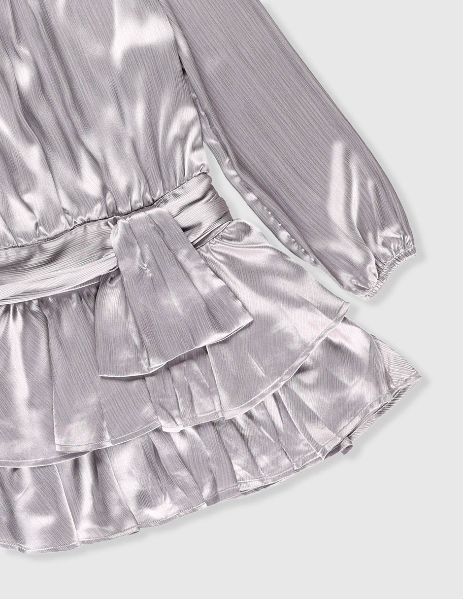 Vestido manga globo para niña 6