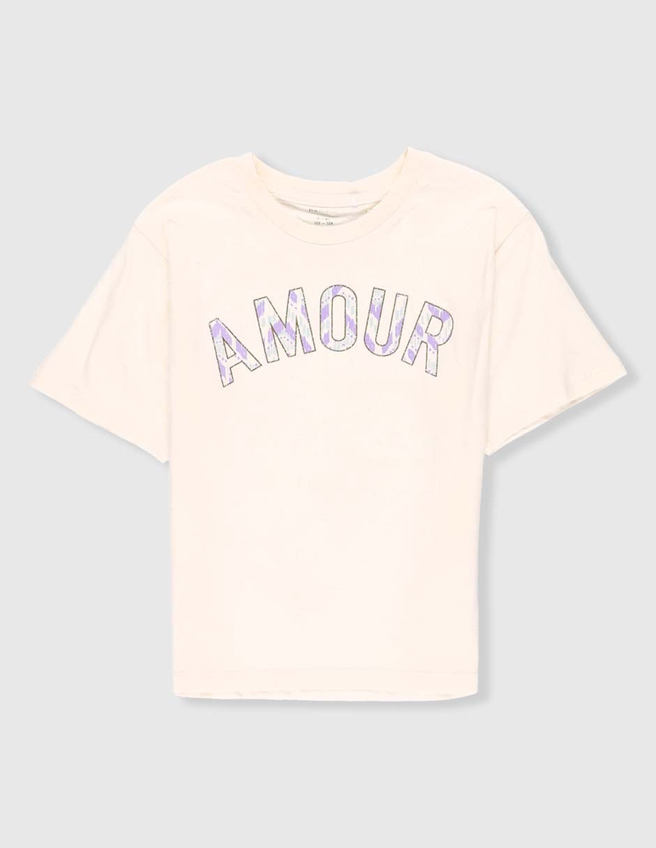 Playera manga corta para niña