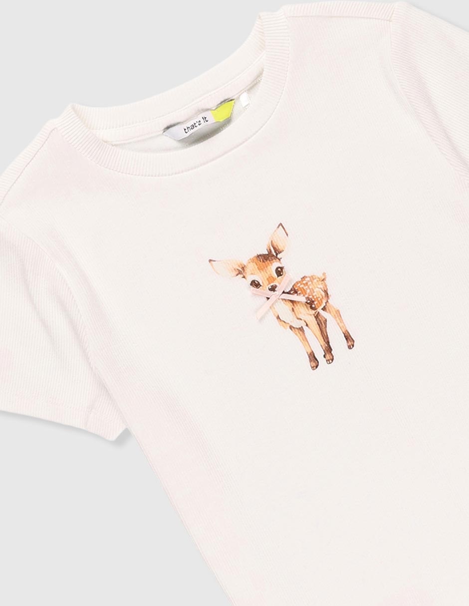 Playera manga corta para niña