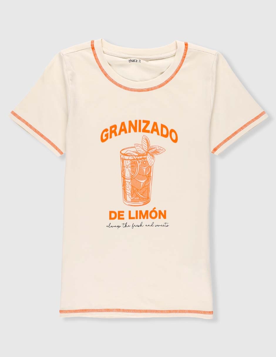 Playera That's It Granizado manga corta para niña