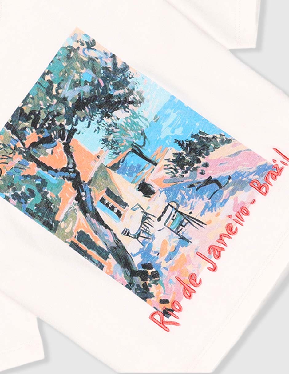 Playera manga corta para niña