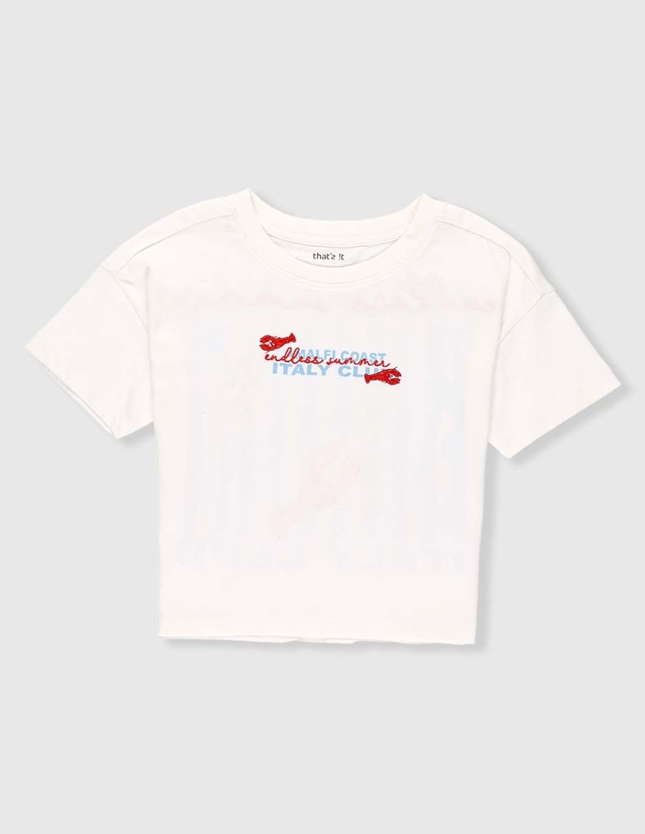 Playera That's It Italy Club manga corta para niña