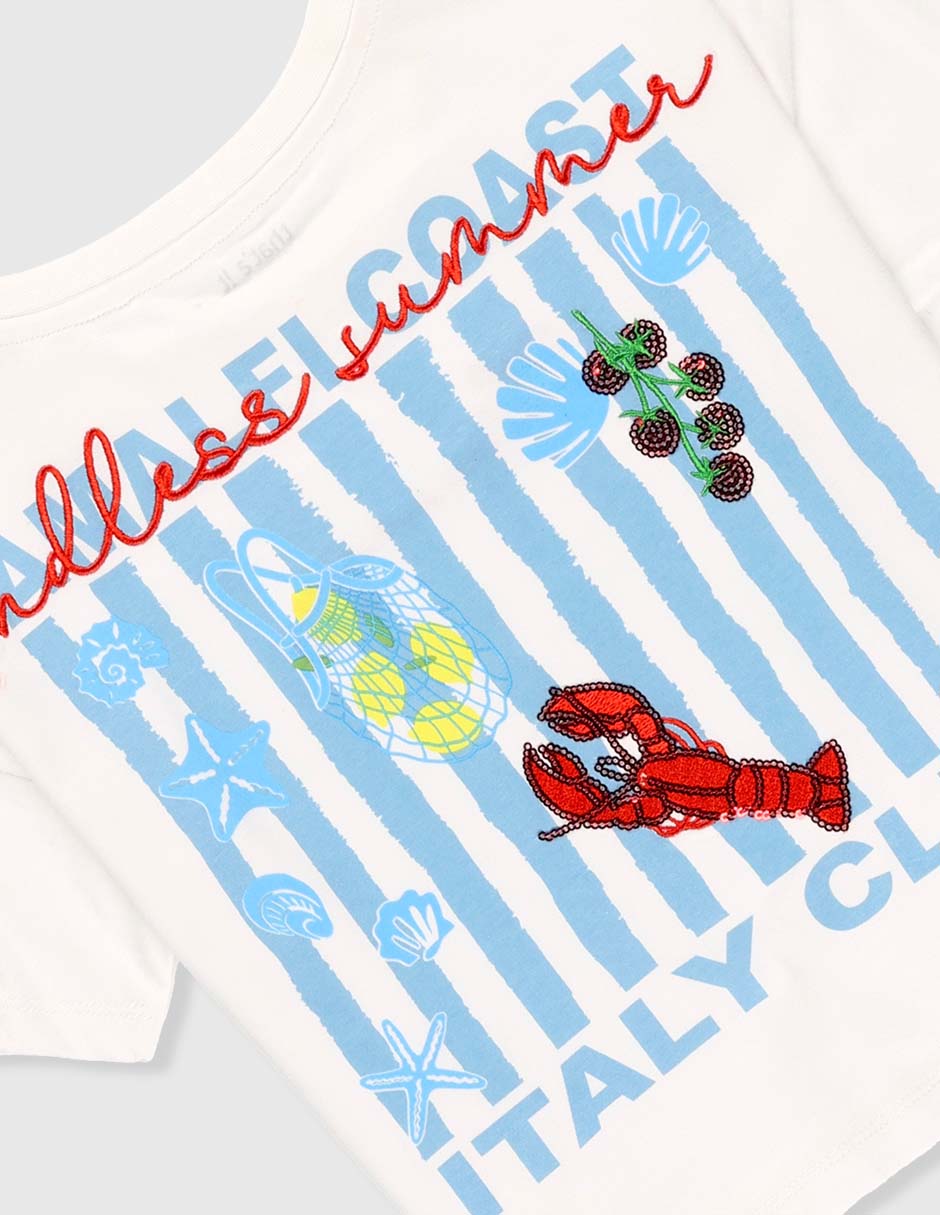 Playera That's It Italy Club manga corta para niña