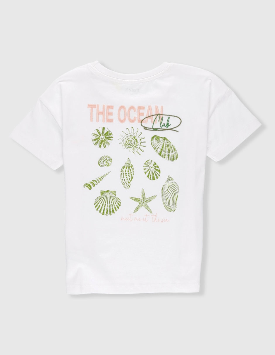 Playera manga corta para niña