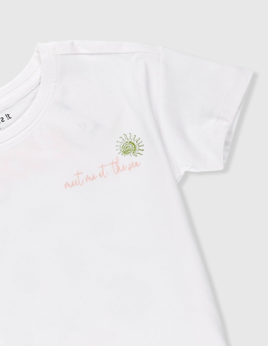 Playera manga corta para niña