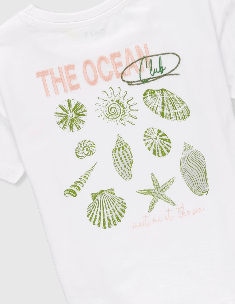 Playera manga corta para niña