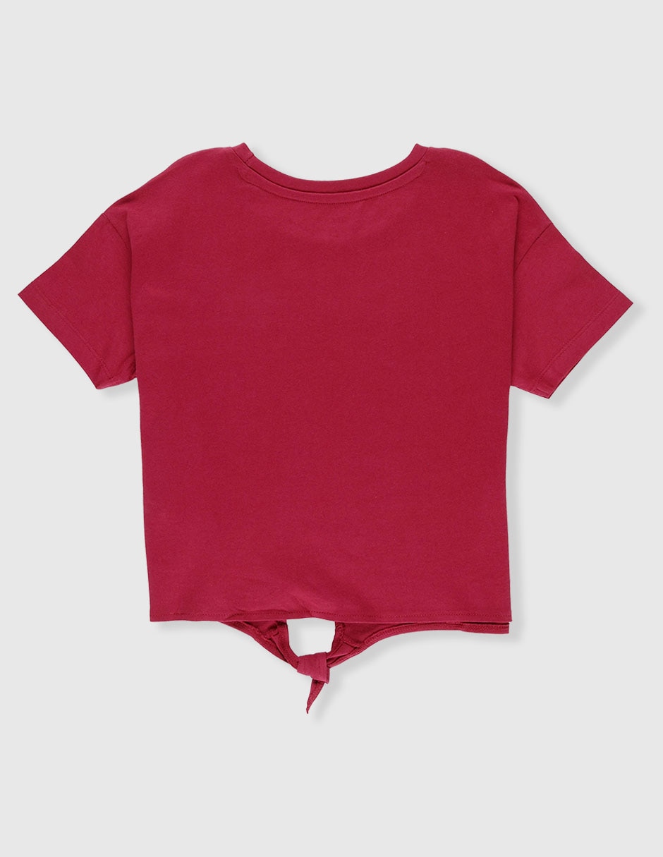 Playera manga regular para niña