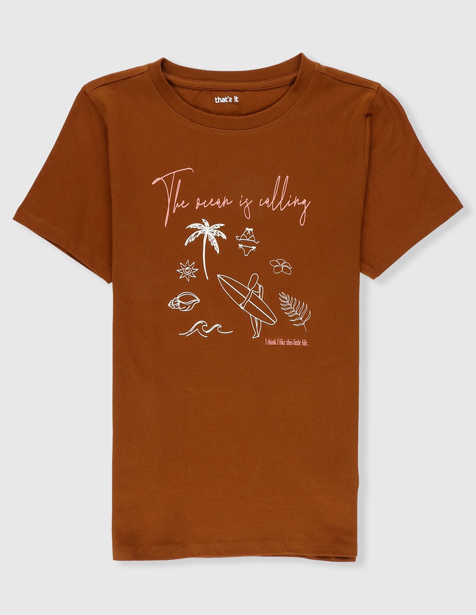 Playera manga corta para niña