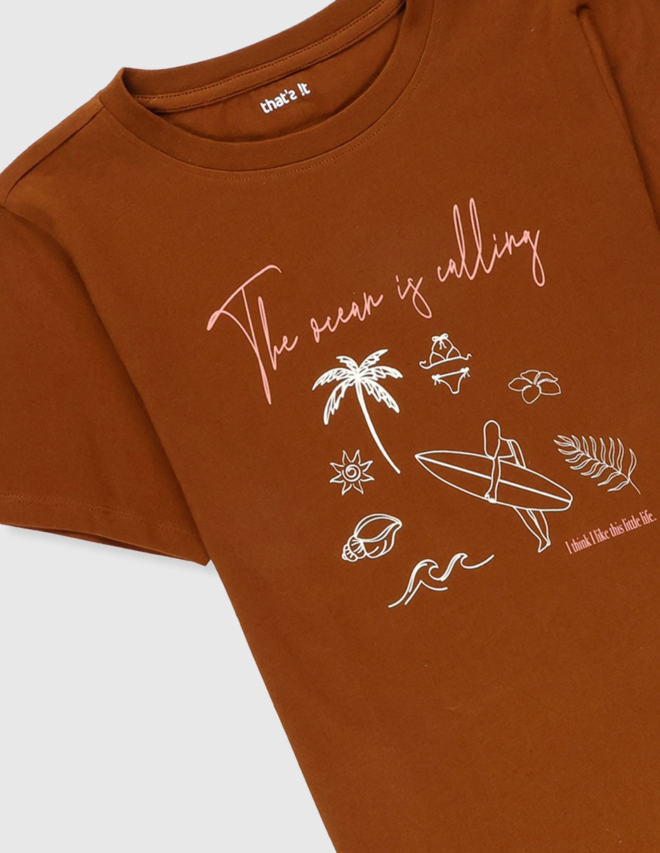 Playera manga corta para niña
