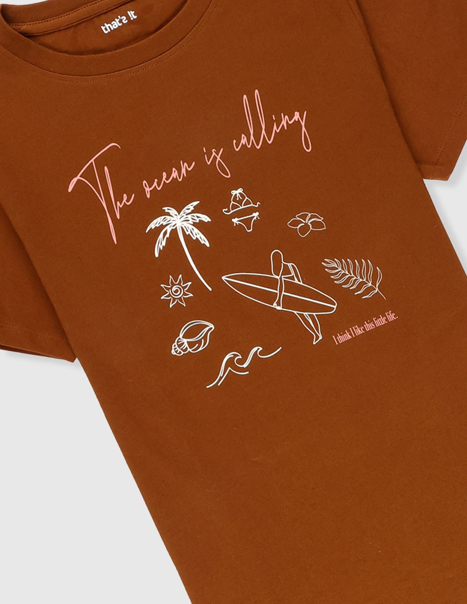 Playera manga corta para niña