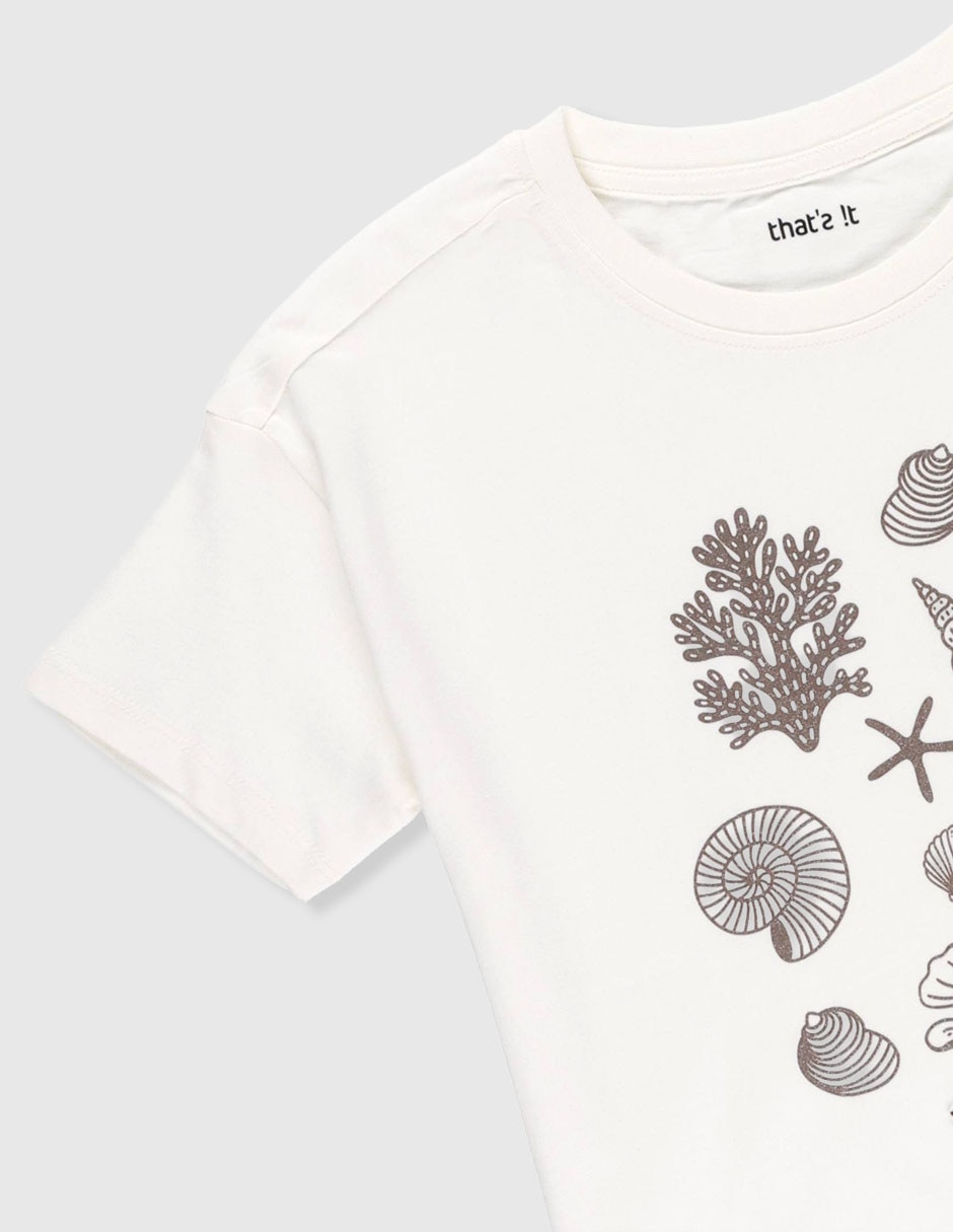 Playera manga regular para niña 3
