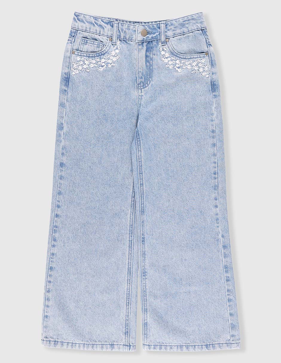 Jeans amplio That's It lavado claro para niña