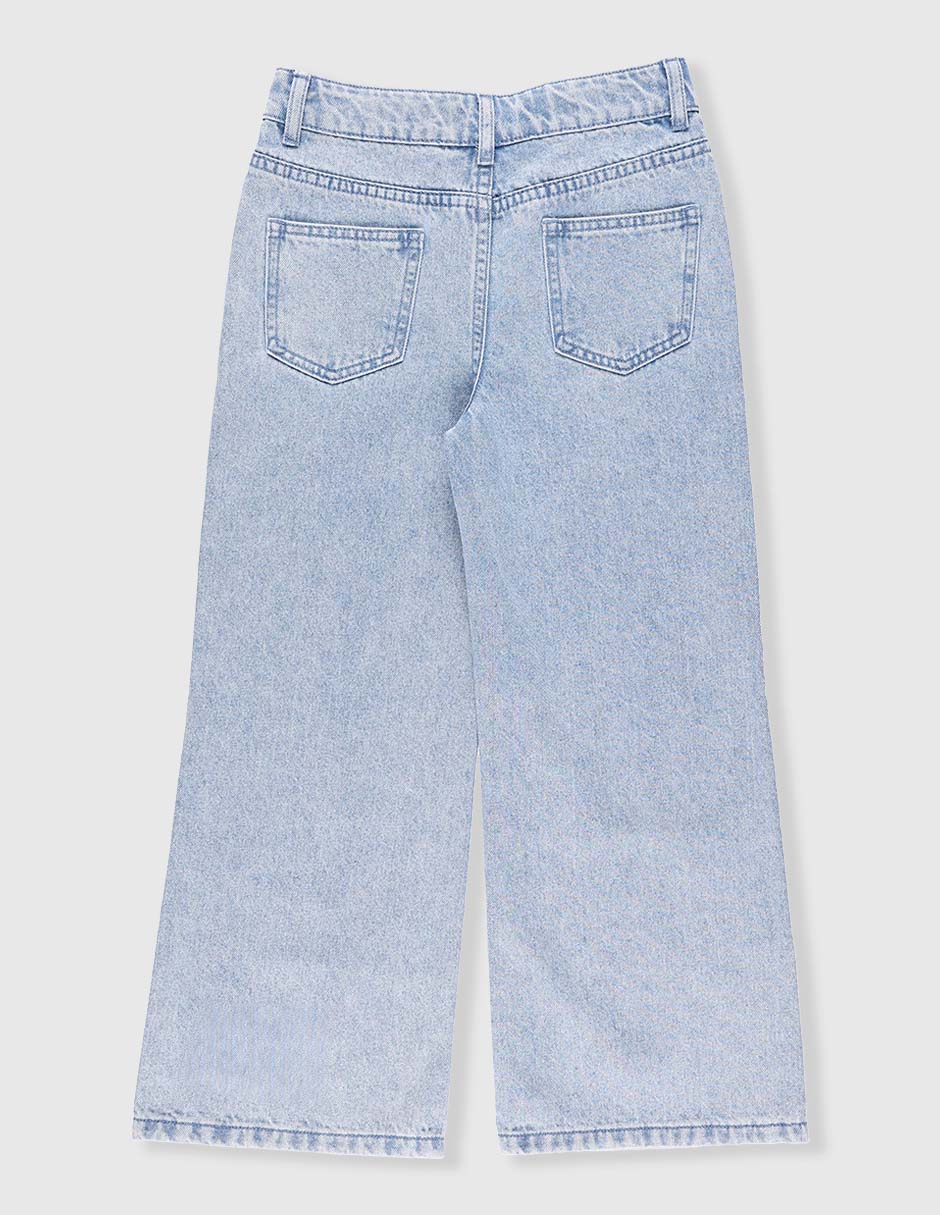 Jeans amplio That's It lavado claro para niña