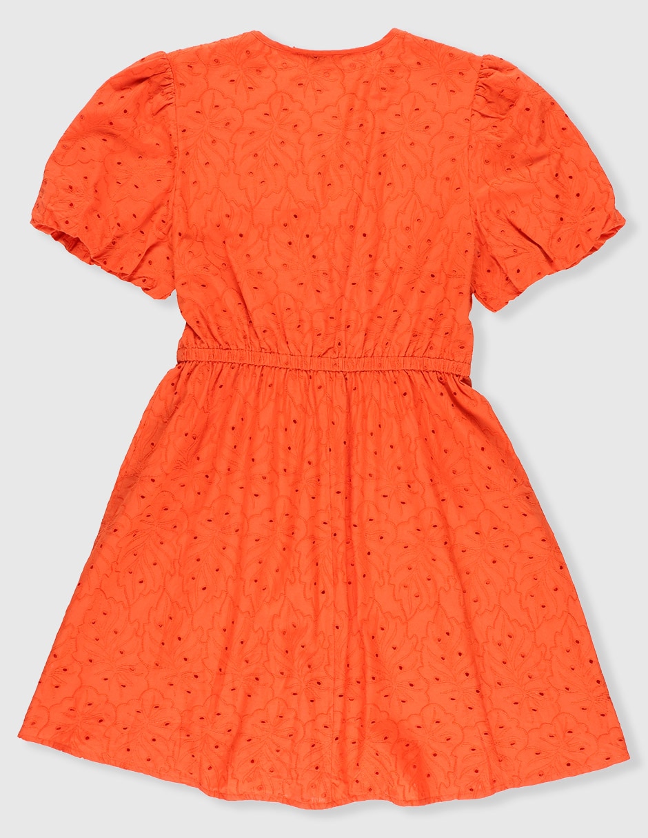 Vestido manga globo para niña