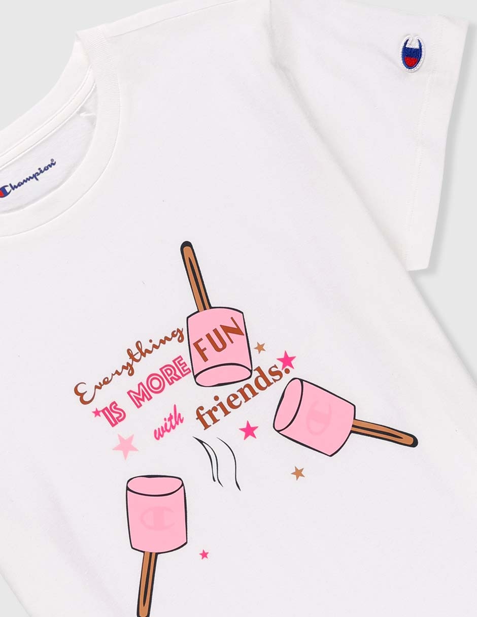 Playera manga corta para niña