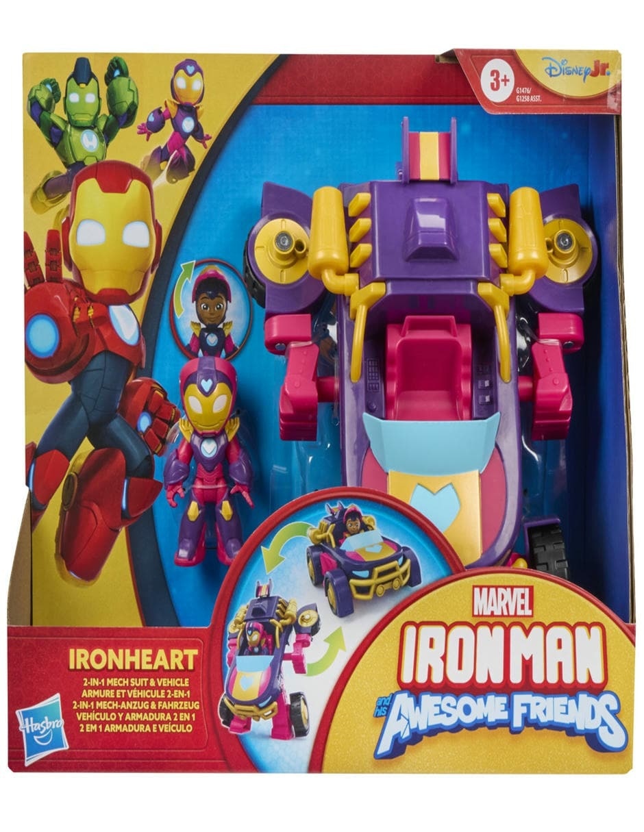 Set figuras acción articulada Iron Man And His Awesome Friends Marvel 2 en 1