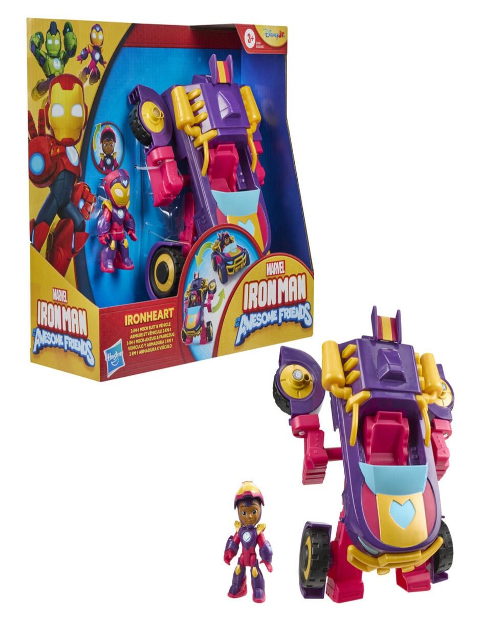 Set figuras acción articulada Iron Man And His Awesome Friends Marvel 2 en 1