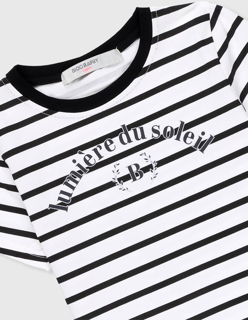 Playera manga corta para niña