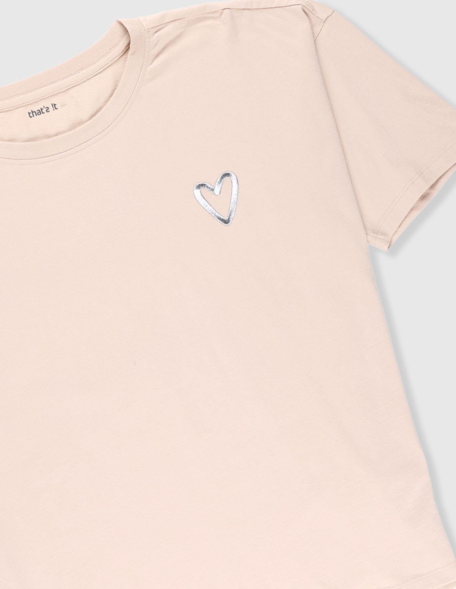 Playera manga corta para niña