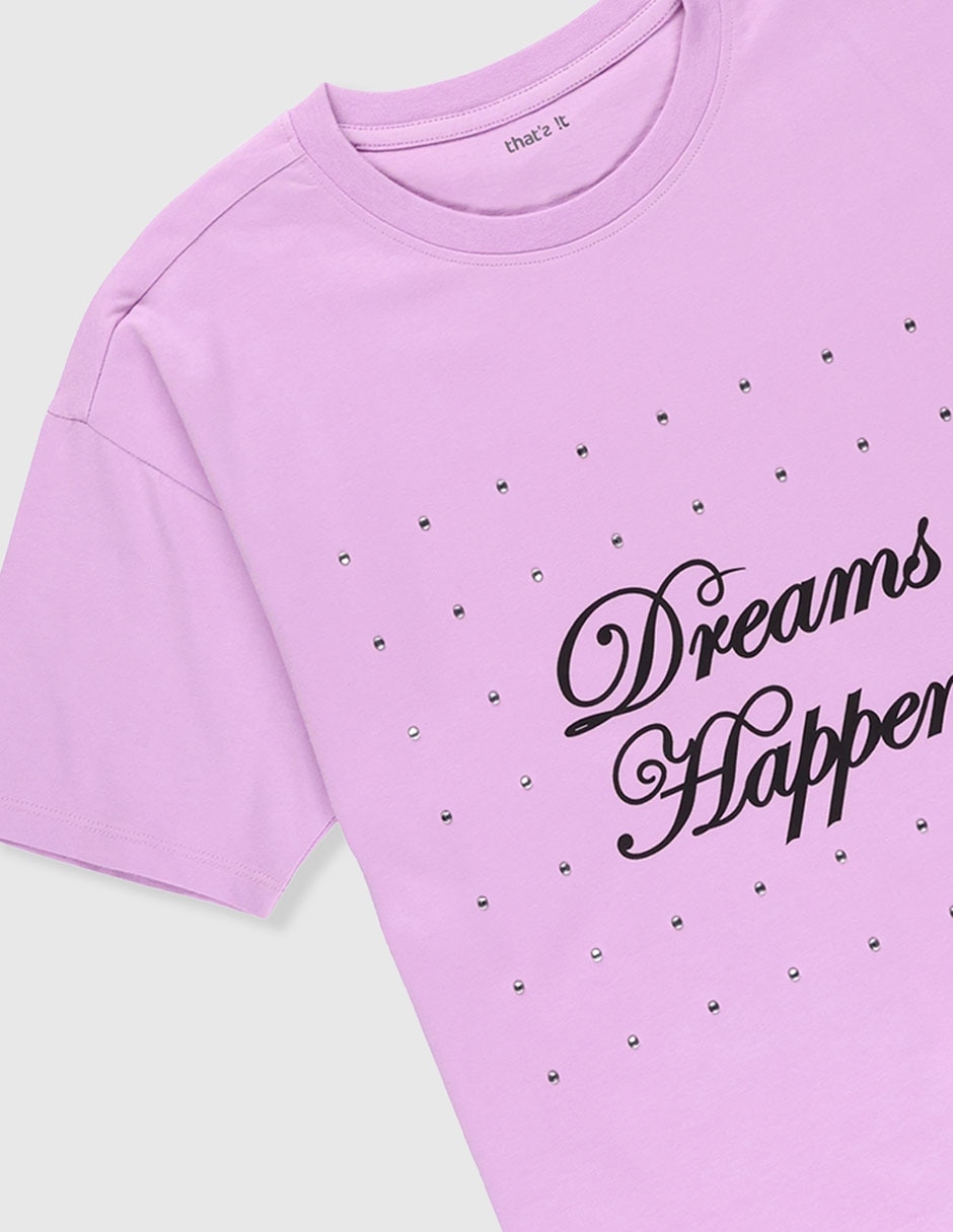 Playera manga corta para niña