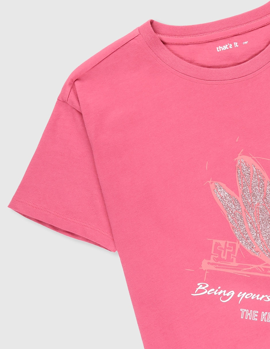 Playera manga corta para niña