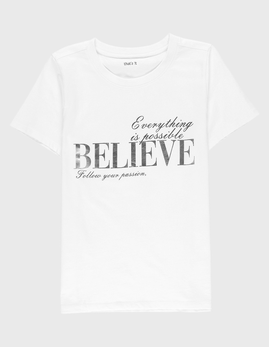Playera manga corta para niña Playera manga corta para niña