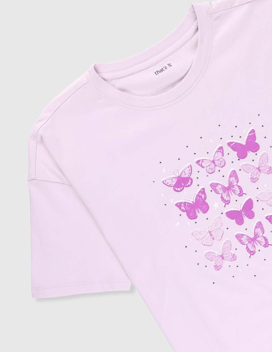 Playera manga corta para niña