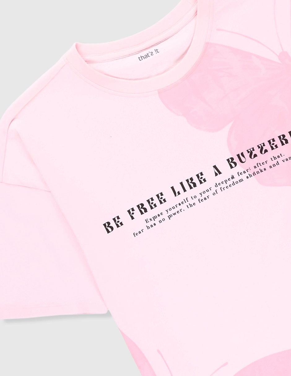 Playera manga corta para niña