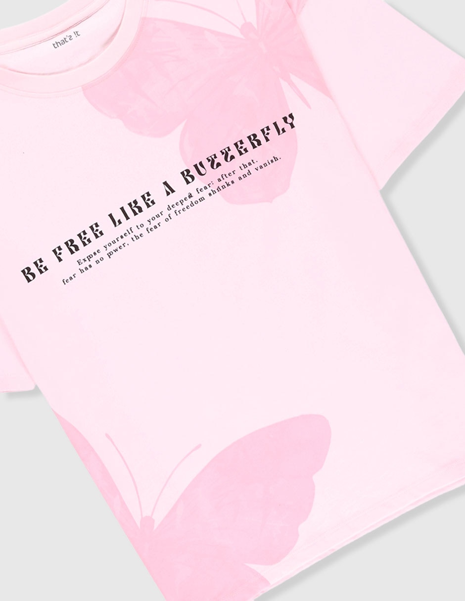 Playera manga corta para niña